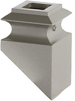 Ash Grey 34.3.2 Angled Base Shoes for 3/4 inch Square Mega Iron Balusters for Stair Remodel, Box of 10