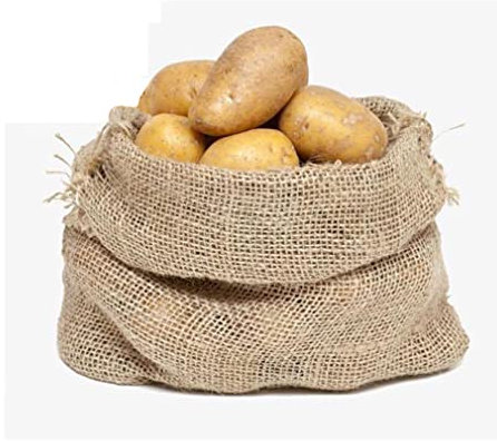 YiYYPT Lot de 5 Sacs Toile de Jute Grand Format 350g/m² Sac à gravats Chantier Sac Jute Pomme de Terre Sac a patate Conservation Protection des Plantes hivernage Idéal pour jardín (38x55cm)