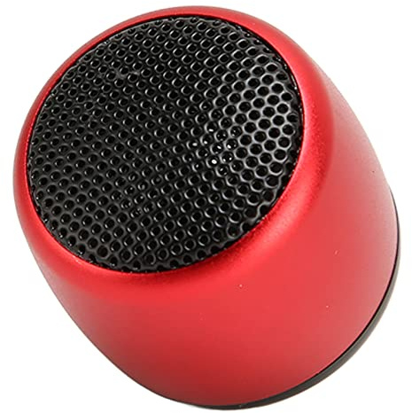 VBESTLIFE Kabelloser BT-Lautsprecher, Tragbarer Kabelloser Lautsprecher, Stereo-Bass-Sound, Tragbarer Lautsprecher, Größe, Musik-Player für Dusche, Zimmer, Fahrrad, Auto (Rot)