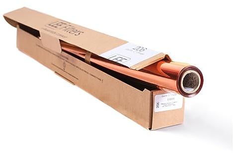 LEE Filters CT Orange Compact Roll - 2ft Wide Polyester Lighting Gel for Converting Daylight to Tungsten Light - Made in the UK (Quarter CTO)