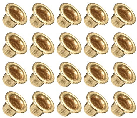 METALLIXITY Traversant Trou Rivet (3x3mm) 200pcs, Cuivre Creux Rivet Écrous - pour Cuir Toile Vêtements DIY Artisanat Fabrication, Cuivre Ton