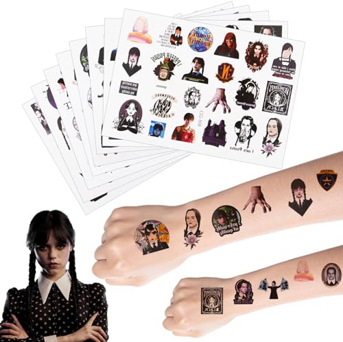 8 Feuilles de Tatouage Enfants Filles,Tatouage Temporaires,Cadeaux de Fête D'anniversaire pour Enfants, Décoration de Fête,Tatouage Fille Garçon,Autocollant de Tatouage Imperméable et Respectueux