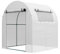 Outsunny Walk in Polytunnel Greenhouse, Tomato Greenhouse with Roll-up Window and Door, PE Cover, Steel Frame for Garden, 1.8 x 1.8 x 2 m, White