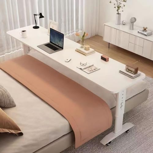 Bettschreibtisch über dem Betttisch mit Rädern, über dem Betttisch mit höhenverstellbaren Rädern, über dem Bettschreibtisch, Laptoptisch, Überbettschreibtisch for Laptop und Schreiben for das Wohnzimm