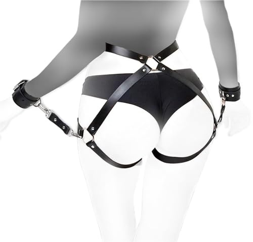 Handschellen Sex Bett, Bondage Fesseln Sex Set mit Beine Auseinander, WUUDOA Sex Spielzeug für Paare Frau Extrem, Weicher Schwamm, BDSMS Spielzeug Extrem für Frauen, Sex Toys for Couples, Fetish