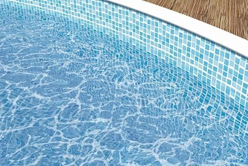 poolomio® Film intérieur de Piscine avec Motif mosaïque pour Piscine à paroi Ovale en Acier 910 x 460 x 120 cm - 0,3 mm d'épaisseur - Housse intérieure de Piscine en PVC de qualité supérieure - Film