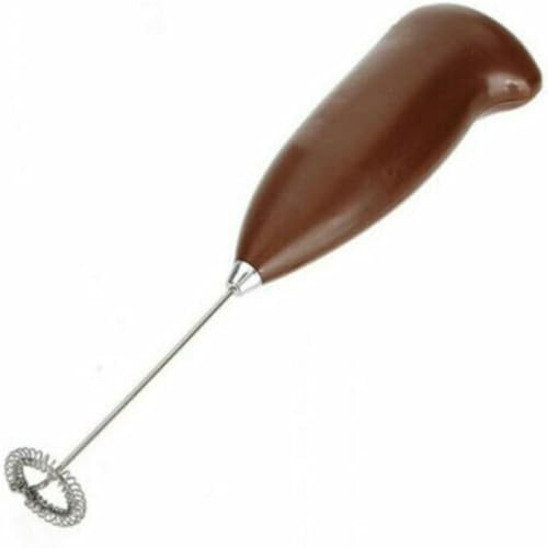 Milk Frother Mixer Whisk Electric Egg Beater Coffee Stirrer Foamer Mini Kitchen (Brown)