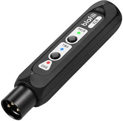 Récepteur XLR Bluetooth Sortie XLR Mâle pour Mixeurs Audio Systèmes PA DJ | aptX HD et faible latence, TWS stéréo nécessite 2 unités, appariement silencieux, pour PA/DJ/ampères, AAC/SBC