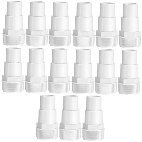 VANZACK 15 STK Schwimmbadanschluss Poolpumpe montitor Filter pumpe Pool Reparatur Wasserleckage Schlauch aufblasbarer Pool Austausch des Pumpenadapters Schwimmbadzubehör Poolteile pp Weiß