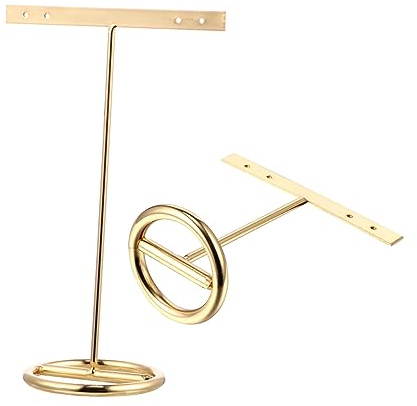 Garneck T-Bar Ohrring-Präsentationsständer Aus Eisen Schmuckständer Für Ohrhänger T-Förmige Aufbewahrung Für Zuhause Schaufenster Und Schmuckfotografie 2 Stück 6.10X3.94X2.36In