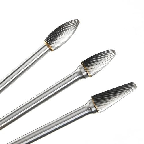 hGiesXgyN Limas rotativas de carburo de tungsteno de 150 mm de Longitud, 1 Unidad, for carpintería, plástico, Metal, Hierro, Aluminio, Acero Inoxidable.(F0818-150mm)