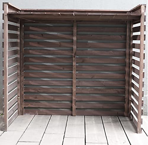 ABNNHK Housse de Protection pour climatiseur en Bois Massif, étagère décorative pour Balcon, Protection extérieure, Blanc, 85 x 35 x 80 cm, élégante et fonct