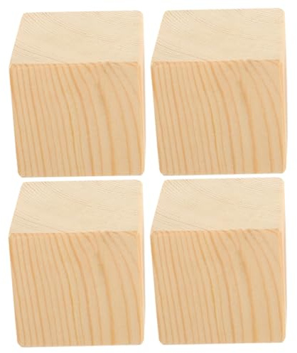 iplusmile 4 Piezas Elevadores de Muebles de Madera Tacos para Sofás y Camas Soporte Estable y Antideslizante Altura de Muebles Compatible con Pies de Escritorio y Armarios