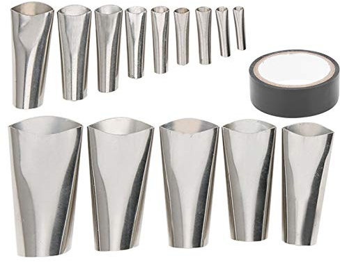 FTVOGUE Stainless Steel Caulk Nozzle, 14Pcs Caulk Nozzle Set, Stainless Steel Sealer Tool for Kitchens, Bathrooms, Spikes, Doors, Caulking Guns