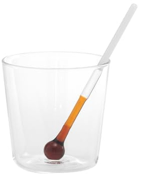 Zafferano Spritzometro Tumbler Misurino - Set 2 Bicchieri + Dosatore per Spritz, Vetro Decorato, Made in Italy Italia