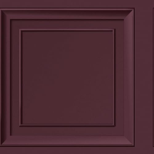 YöL Purple Mulberry Square Panel Wallpaper - Elegant Sophisticated Versatile - 10.05m x 53cm Roll - Bedroom Living Room Lounge - Feature Statement Striking Wall - Paste The Paper Washable
