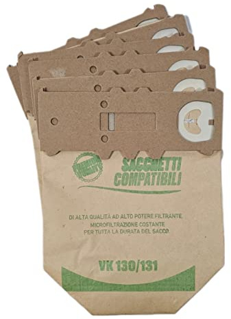 FP - sacchetti compatibili per aspirapolvere folletto vk130-131