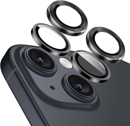 CULEO Mobile Phone Screen Protectors,Camera Lens Protector for iPhone 13/13 Mini, 9H Tempered Glass, Anti-Scratch, Does Not Affect Night Shots, HD Clear,2 pieces Black