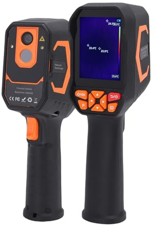 VBESTLIFE Caméra D'imagerie Thermique Haute Résolution IR 256 X 192, Imageur Thermique Infrarouge Portatif de -20 °C à 550 °C avec Stockage EMMC de 8 Go pour L'inspection des Bâtiments