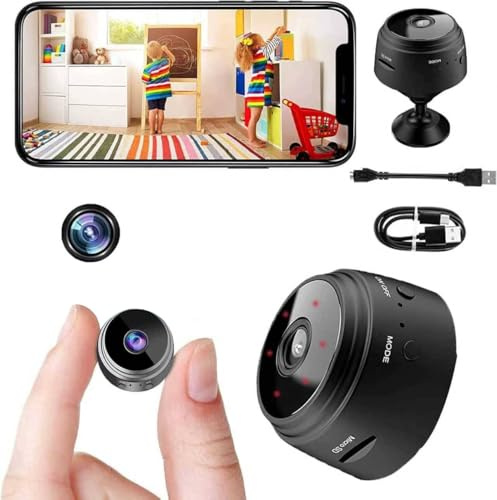 Mini Wireless Security Camera Full HD 1080P Micro Cam Mini Micro Camera Wireless WiFi Security Cam Vision Long Batteries Motion Detection and Night Vision Camera Indoor Outdoor