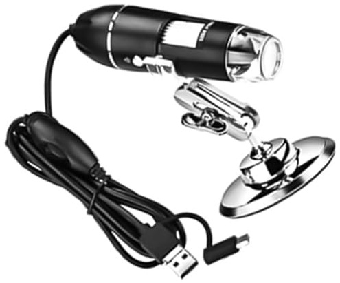 Microscope D'ordinateur USB Grossissement 1600X Avec Éclairage LED Loupe Portative Adaptée Appareils Mobiles PC Digital Microscope Handheld