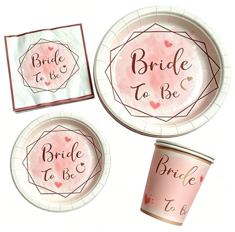AEYURUID Lot de 100 Assiettes en Carton – Vaisselle de Fête pour Mariage, Fiançailles & EVJF, Set Comprenant Assiettes, Tasses et Serviettes pour 20 Invités