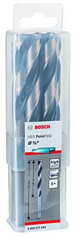 Bosch Professional Twist Alloy Steel Drill PointTeQ 1/2 Round Shank