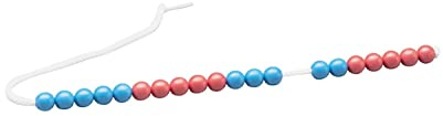 Wissner aktiv lernen 080253.IMP - RE Plastic Rechenkette mit 20 Kugeln in rot/blau, ideal für die Grundschule für das Rechnen im Zahlenraum bis 20, nachhaltig hergestellt