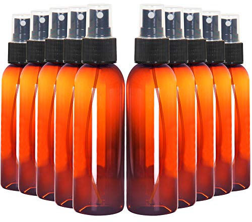 Youngever Lot de 10 Flacon Vaporisateur Vide 120ML, Bouteille Pulverisateurs Portable Rechargeables Réutilisables pour l'eau Cosmetique Parfum (Amber)