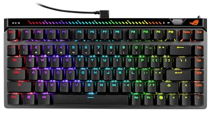 ROG Falchion Ace 75 HE - Clavier gaming esport, switches HFX V2, AZERTY | Switches magnétiques Hall effect, rapide trigger, écran tactile, molette de réglage de la sensibilité et polling rate 8K Hz.
