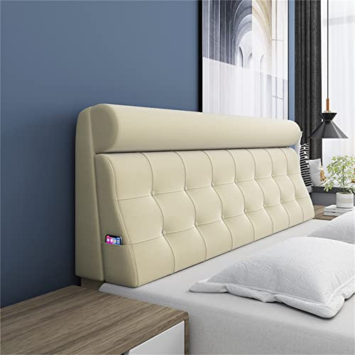 Großes Bett-Rückenlehnenkissen, Kopfteilkissen, Wandkissen Nackenrolle, Lesekissen, Lendenwirbelstütze, Bankkeilkissen Mit Abnehmbarem, Waschbarem Bezug,B,No headboard 63/160cm