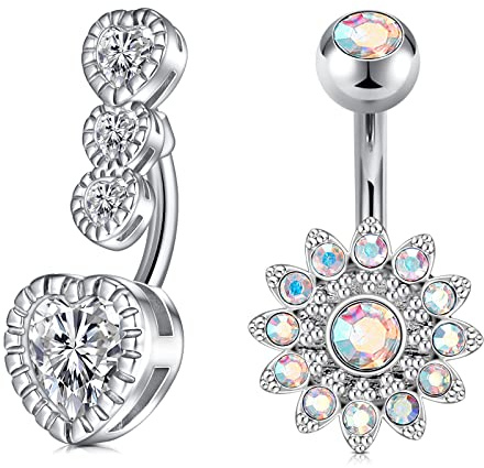 Crdifu Kurzes Bauchabelpiercing 6mm Stablänge Edelstahl Silber Gold Bauchpiercing Piercing Bauchnabel