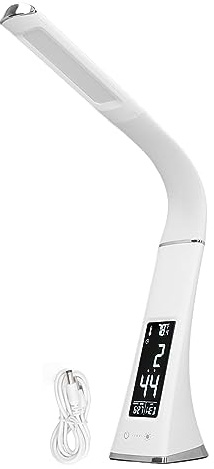 Spacnana LED-Schreibtischlampe mit Touch-Steuerung, Kabelloses Leselicht für Zuhause, 3-stufige Dimmung, Energiesparend, Schwanenhals-Tischlampe für Zuhause