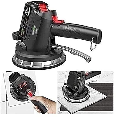 HADWAO Poseur de Carrelage Électrique, Outil Vibrant pour Carrelage - Machine-Outil de Nivellement Automatique - Carrelage Sol/Mur - Adsorption Max 320 Kg (Couleur : 2xli-ION) (1xli)