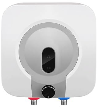 Kleiner Durchlauferhitzer für Küche und Bad, 1500-W-Haushalts-Warmwasserbereiter mit 10 l Speicher, Wasserauslass oben oder unten,D