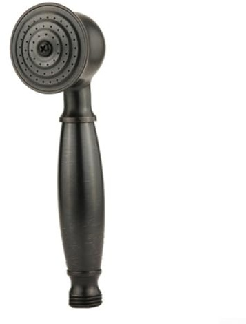 Pommeau de douche vintage amovible pour salle de bain, finition chromée, design robuste (noir)