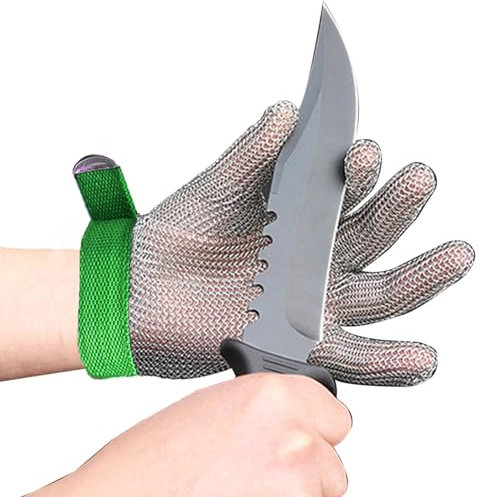 ARHEORMUH 2pcs Cut Resistant Gloves For Men & Women, Adjustable Wristband Wear-Resistant Mandolin Gloves(L)
