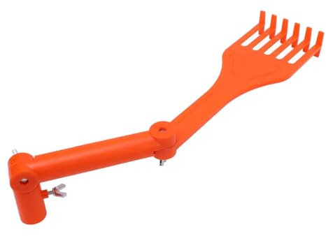 Strumento per la pulizia delle grondaie, manico girevole, angolo regolabile, mini rastrello, robusto, in plastica ABS, multifunzionale, 3,0x15,5x0,9 pollici, pulitore per grondaie