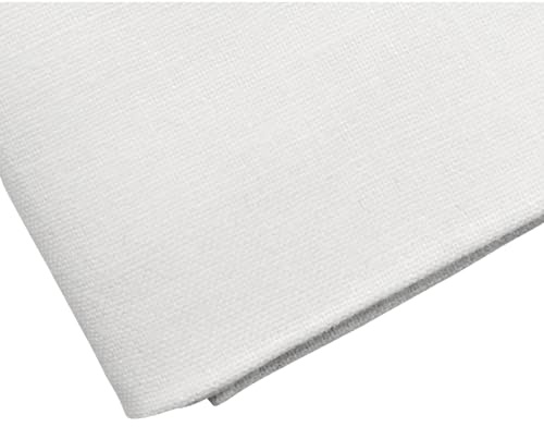 JMW. 100% Cotton Plain White Fabric - Extra Wide (150 CM), Soft, Durable Material - Ideal for Arts & Crafts, Dressmaking, Quilting, Sewing, Bedding, Pillowcases, Bunting