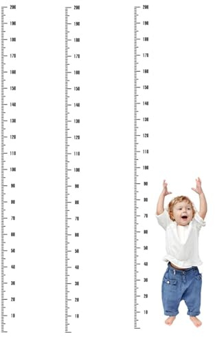 3 x Kinder-Wandaufkleber, Messlatte für Kinder, tragbare Höhenmessung, Wandaufkleber, Wandgrößentabelle, Lineal, Aufkleber, Wanddekoration für Kinderzimmer, Schlafzimmer, Spielzimmer