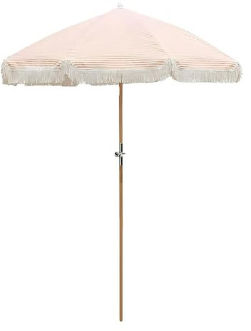 YAVYAV Ombrellone Da Esterno Con Nappe, Ombrellone Da Spiaggia Boho, Ombrellone Da Villa, Pieghevole E Portatile, Per Parchi, Campi, Cortili, 200cm
