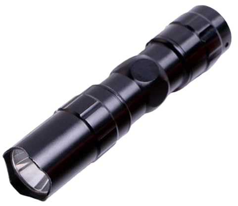 Piccola torcia a LED, impermeabile, alta luminosità, lampada portatile con cordino, lampada da esterno compatta per campeggio, escursionismo, backpacking, nero, argento, 1 pezzo