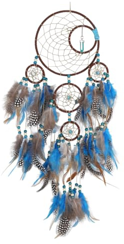 Acchiappasogni Grande, Dream Catcher Bohemien con Piume, Cattura Sogni Decorazioni, Intrecciato con Cordino, per Camera da Letto, Soggiorno, Appartamento, Decorazione per Matrimoni e Feste