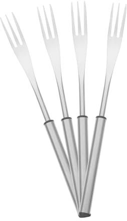 ULTECHNOVO 4pièces Fourchettes à Fondue Acier Inoxydable Pour Fondue Au Fromage Et Chocolat Poignées Résistantes Chaleur Brochettes à Pour Réunions De Famille