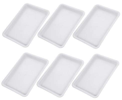 Gatuida 6pezzi Sottovaso per Piante in Pp Resistente e Riutilizzabile Vaschetta Raccogli-Acqua per Piante da Interno Sottovasi per Fioriere Contenitori Portavasi Drenaggio per Vasi in Cera