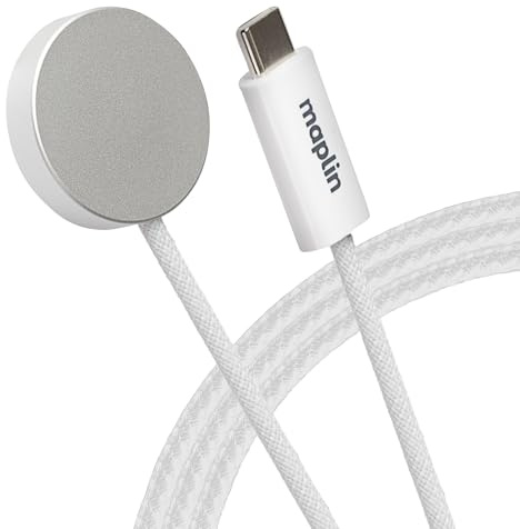 Maplin Magnetic Wireless Charger for Smart Watch USB-C Qi Compatible