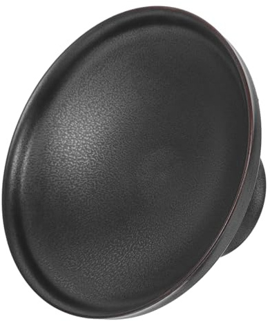 Assiette à Bonbons sur Pied en Céramique Noire, Plat de Fruits | Snacks et Dessert, Usage Multi, Compatible Lave-vaisselle, Style Élégant et Délicat