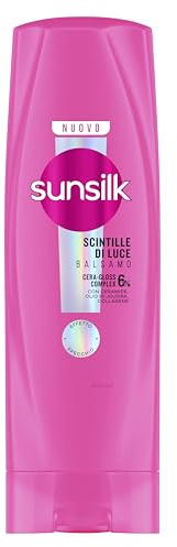 Sunsilk, Balsamo Scintille di Luce, Balsamo Idratante e Districante per Capelli Luminosi, Formula Arricchita con 6% Cera-Gloss Complex con Ceramide, Olio di Jojoba e Collagene, 200ml