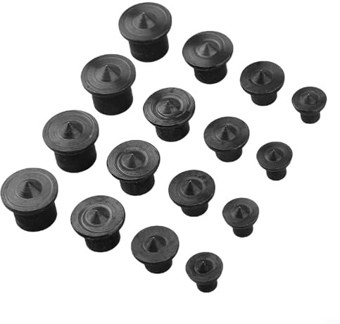 Holzdübel-Zentrierspitzen-Set, 6 mm, 8 mm, 10 mm, 12 mm, Stahlbohrloch-Ausrichtungswerkzeug für Holzbearbeitung, Möbel, Tischlerei, runde Zapfenpositionierungsstifte, 16 Stück