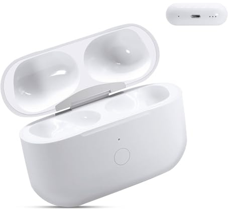Replacement Wireless Charging Case Replacement for Air-Pod Pro 1st and 2nd Generation, Lghting Port for Air-Pods Pro Case with Bluetooth Pairing Button, without Earbuds